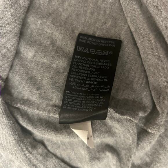 White House Black Market Mercury Silver Foil V-Neck Dolman Top - Small Petite - Picture 14 of 16